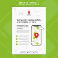 Free PSD online transportation flyer template