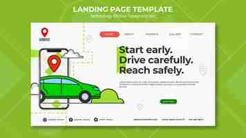 Free PSD online transportation landing page