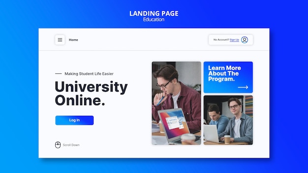 オンライン大学ランディングページテンプレート