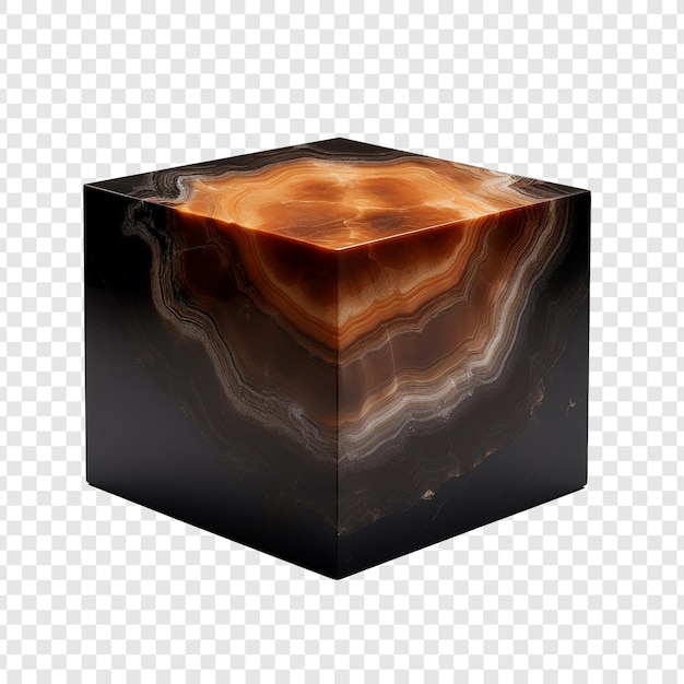 Free PSD onyx box stands alone isolated on transparent background