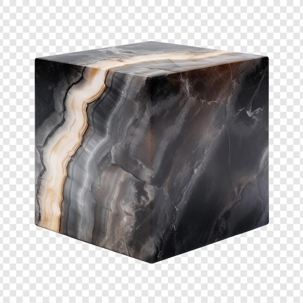 Free PSD onyx box stands alone isolated on transparent background