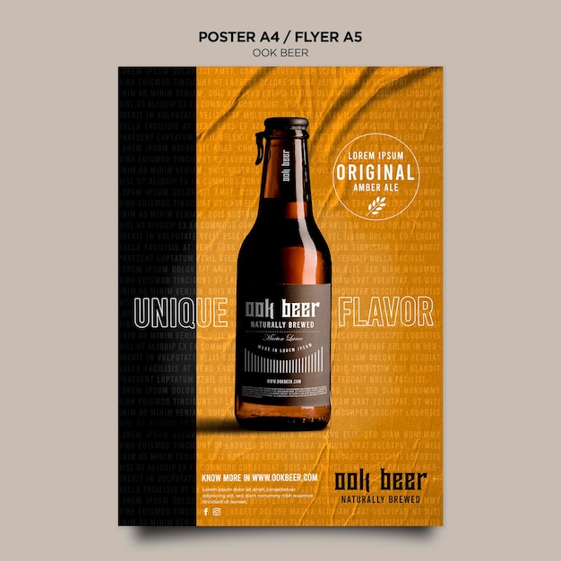 Ook beer template flyer