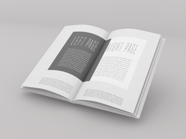 Open book  mockup