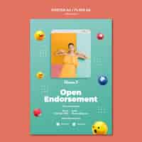 Free PSD open endorsement poster template