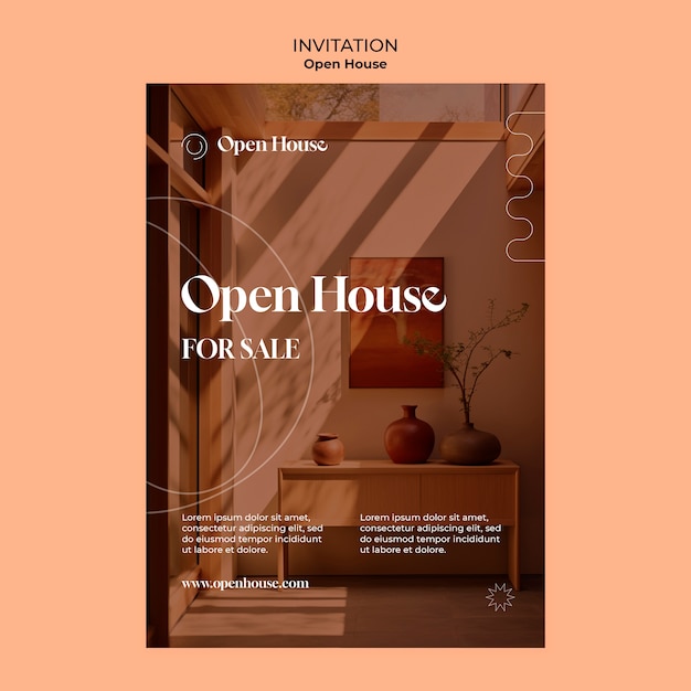 Open house invitation template