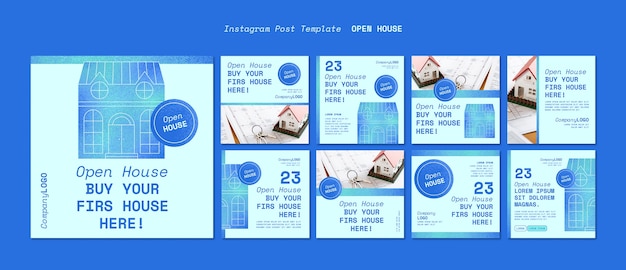 Free PSD open house template design