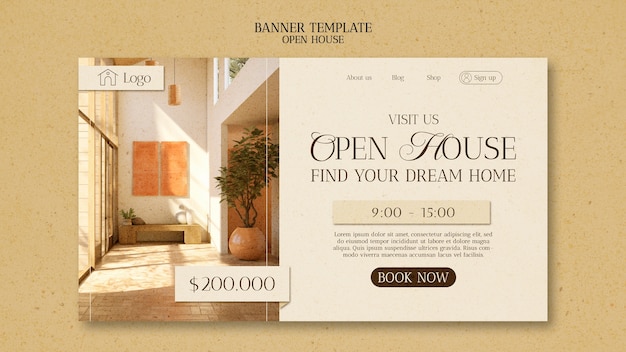 Open house template design