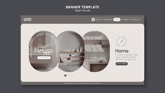 Open house template design