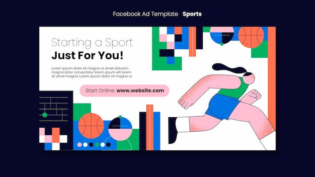 Free PSD open sports classes social media promo template