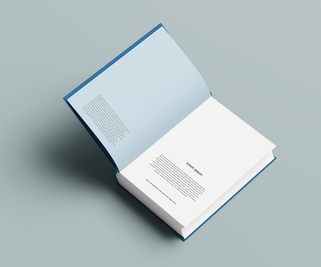 Premium PSD | Hardcover front and back view of book mockup