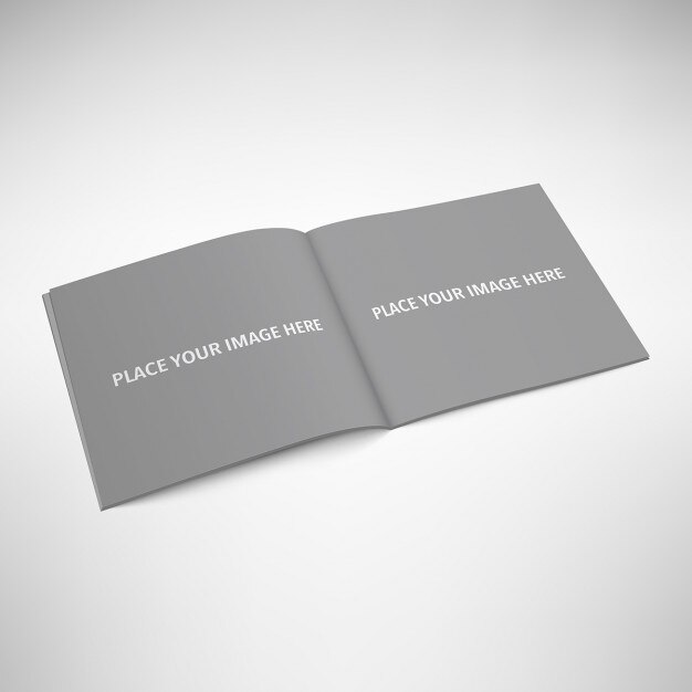 Opened book mock up