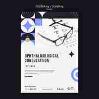 Free PSD ophthalmological consultation poster template