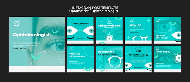 Free PSD optometrist career  instagram posts