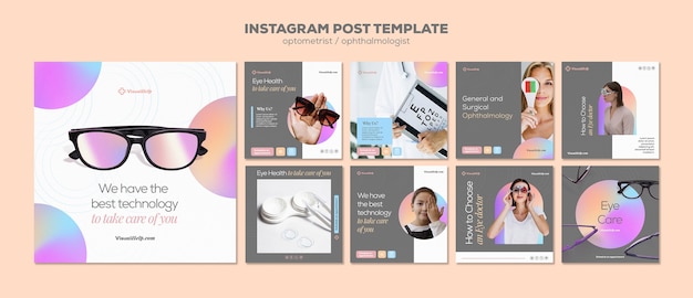 Free PSD optometrist career  instagram posts