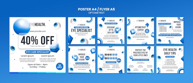 Free PSD optometrist template design