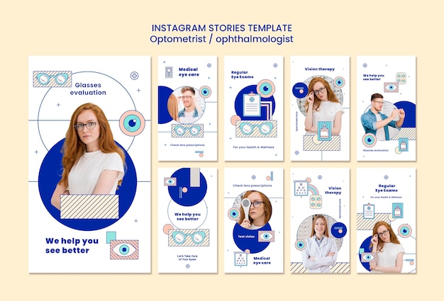 Free PSD optometrist template design