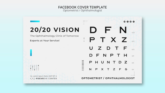 PSD gratuito design del modello optometrista