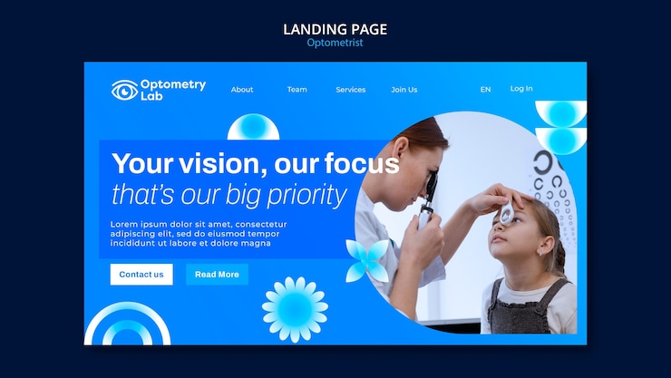 Free PSD optometrist  template design