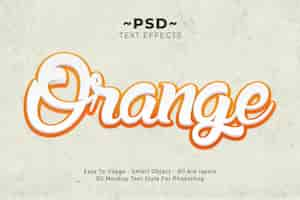 Free PSD orange text style effect