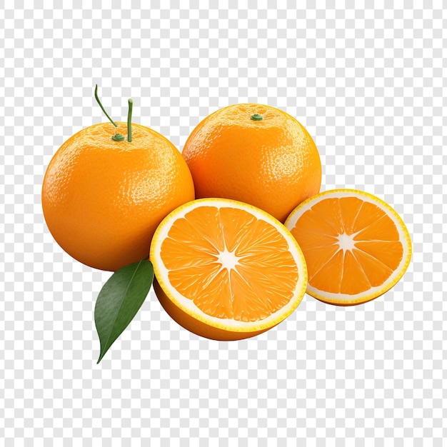 PSD gratuito arance isolate su uno sfondo trasparente