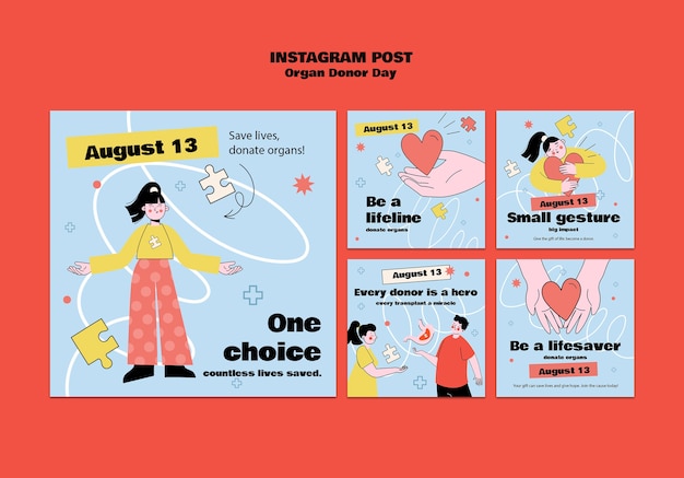 organ donor day awareness template