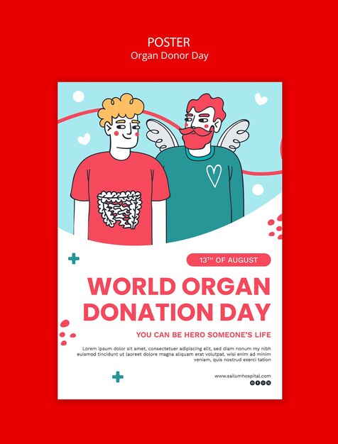 Organ donor day awareness template