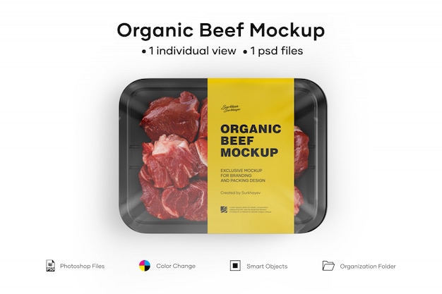 Download Premium Psd Organic Beef Mockup