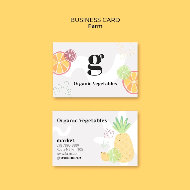 Free PSD organic farming product template