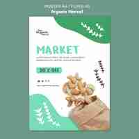 Free PSD organic food poster template