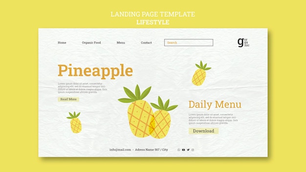 Free PSD organic food web template