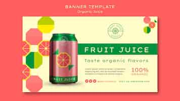 Free PSD organic juice banner template