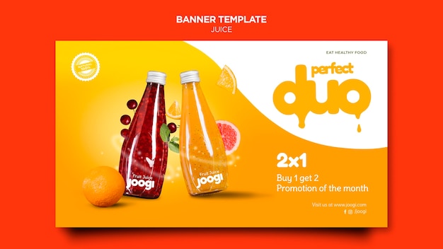 Organic Juice Banner Template – Free PSD Download