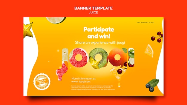 Free PSD organic juice banner template