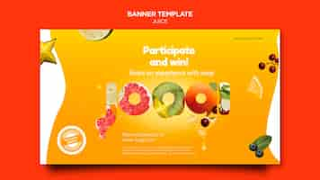 Free PSD organic juice banner template