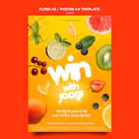 Free PSD organic juice poster template