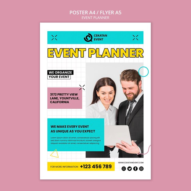 Organize event poster template