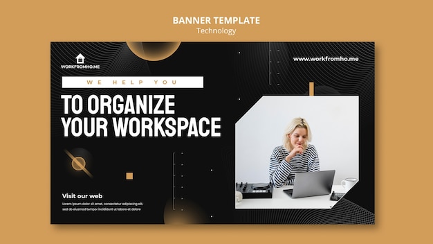 Organize Your Workspace with a Free PSD Banner Template