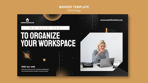 Organize workspace banner template