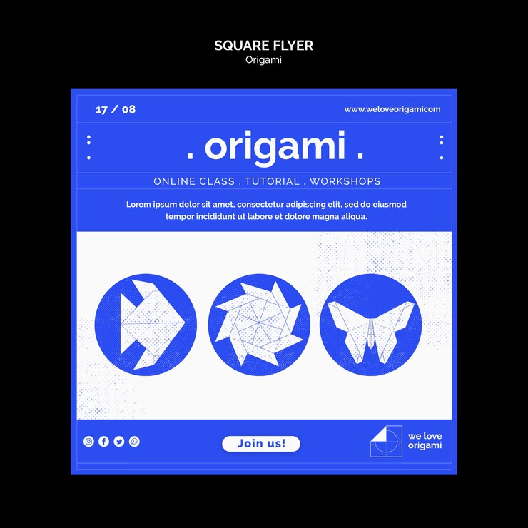 Free PSD origami flyer theme