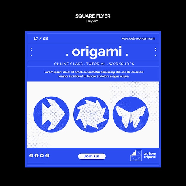 Origami flyer theme