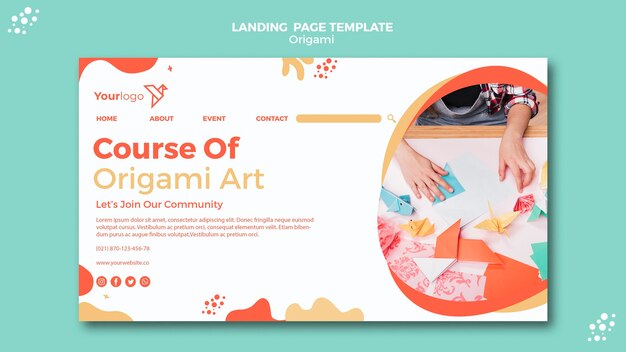 origami landing page
