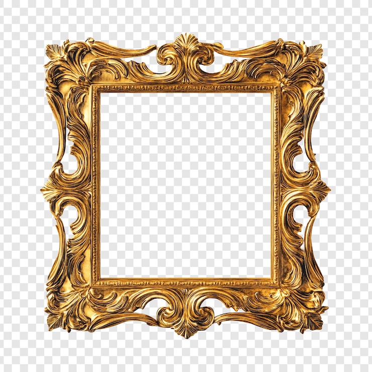 Free PSD ornate golden frame a gilded masterpiece