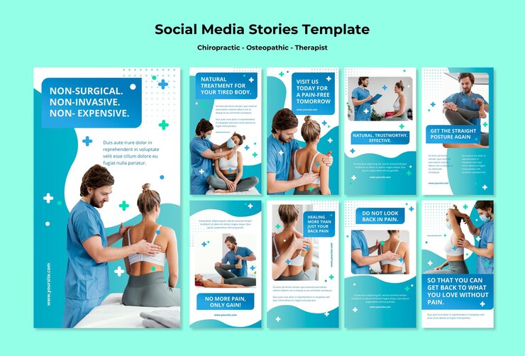 Free PSD osteopathy social media stories template
