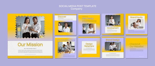 Free PSD our mission instagram post design template