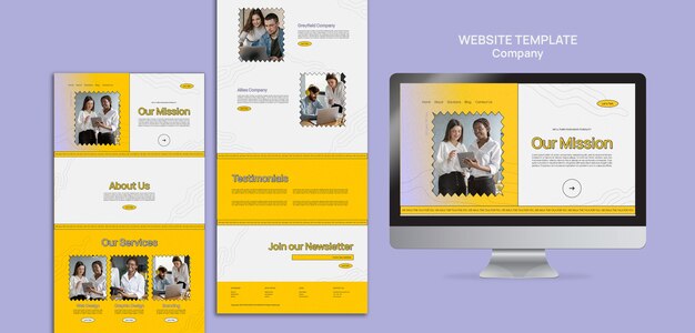 our mission web design template