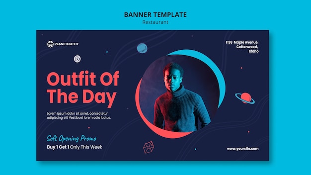 Free PSD outfit concept banner template