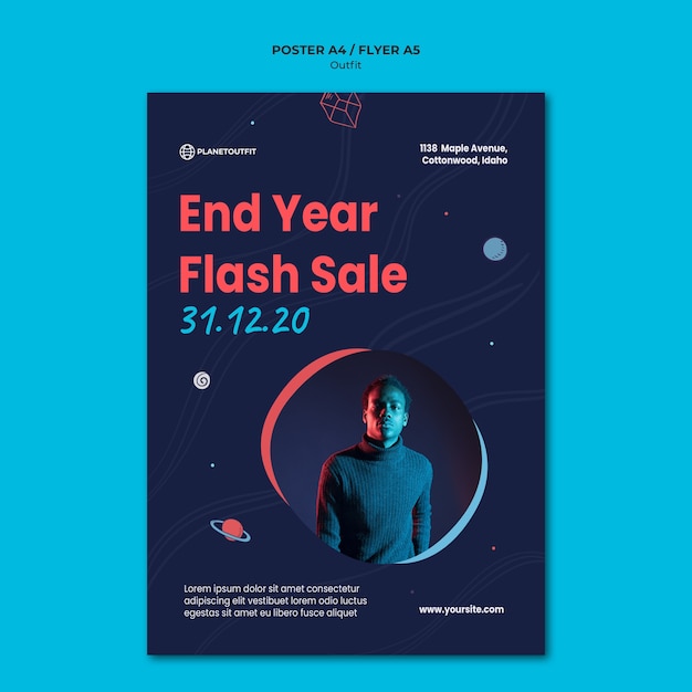 Outfit concept flyer template