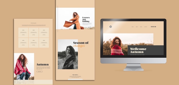 Pack of autumn web templates: Free PSD Templates for beautiful autumn websites