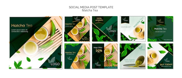 Free PSD pack of social media posts templates