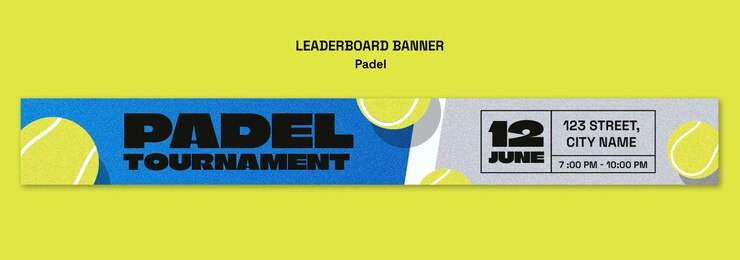 無料PSD パデルスポーツのテンプレートデザイン